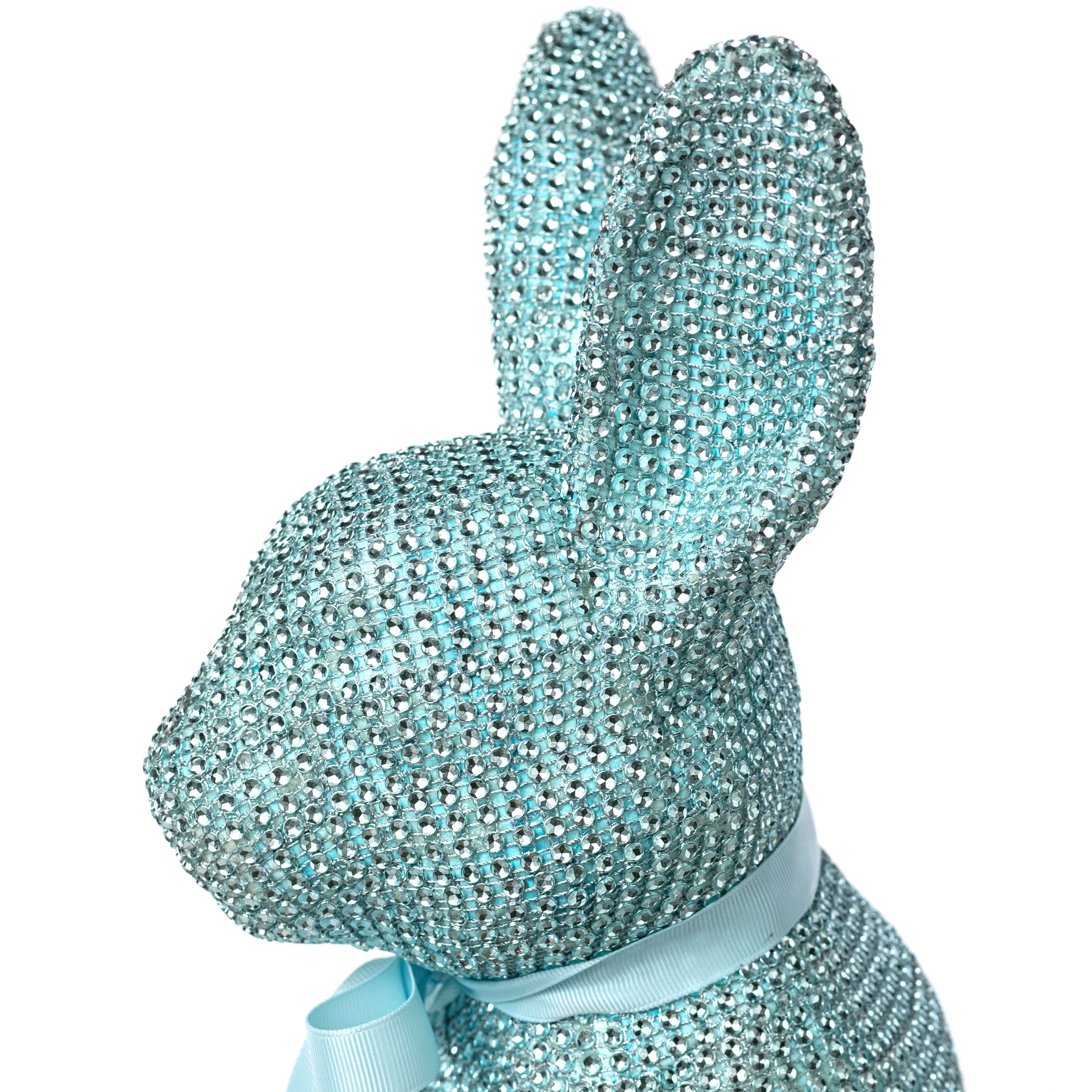 16" Bling Bunny Decoration: Blue