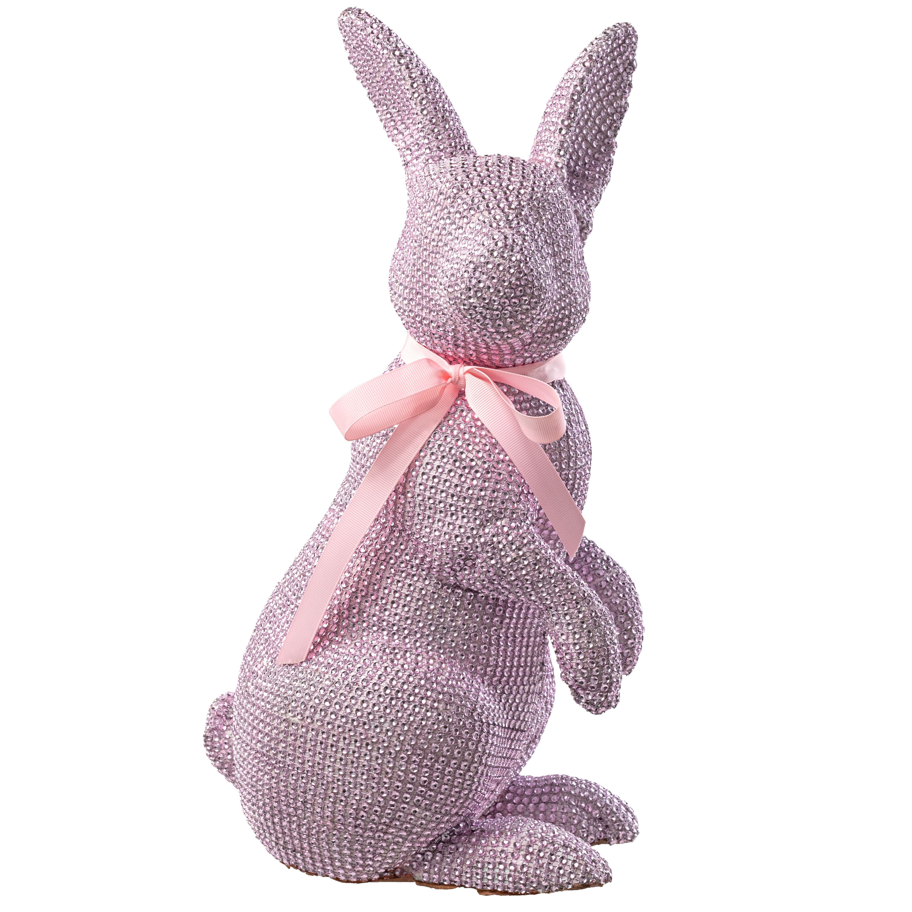 16" Bling Bunny Decoration: Pink