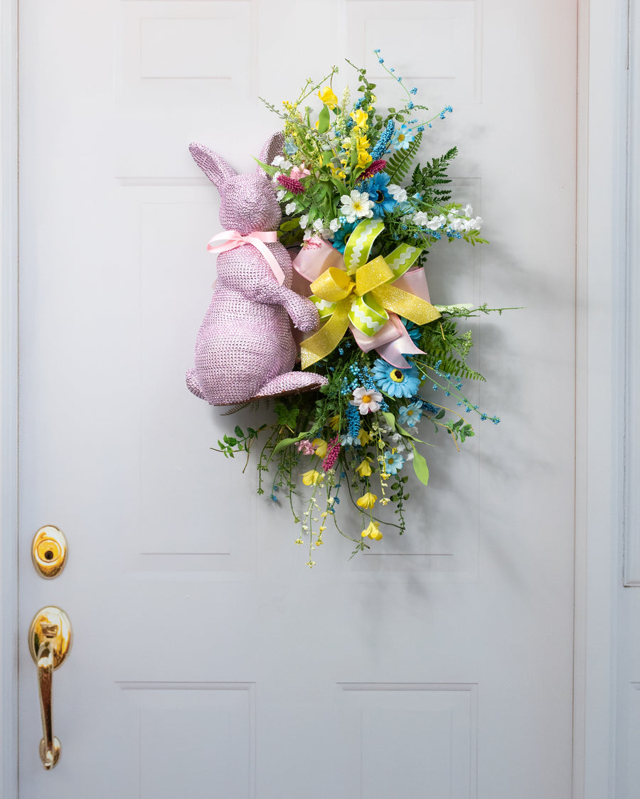 16" Bling Bunny Decoration: Pink