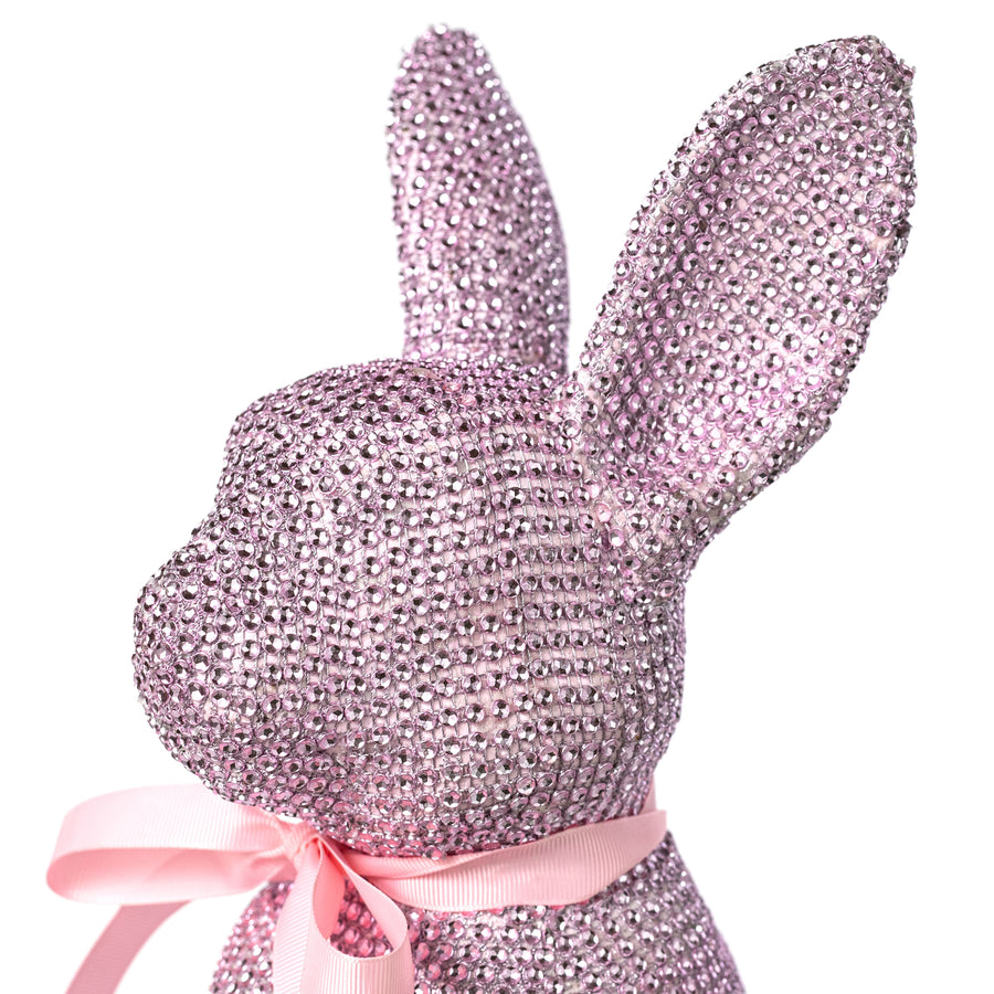 16" Bling Bunny Decoration: Pink