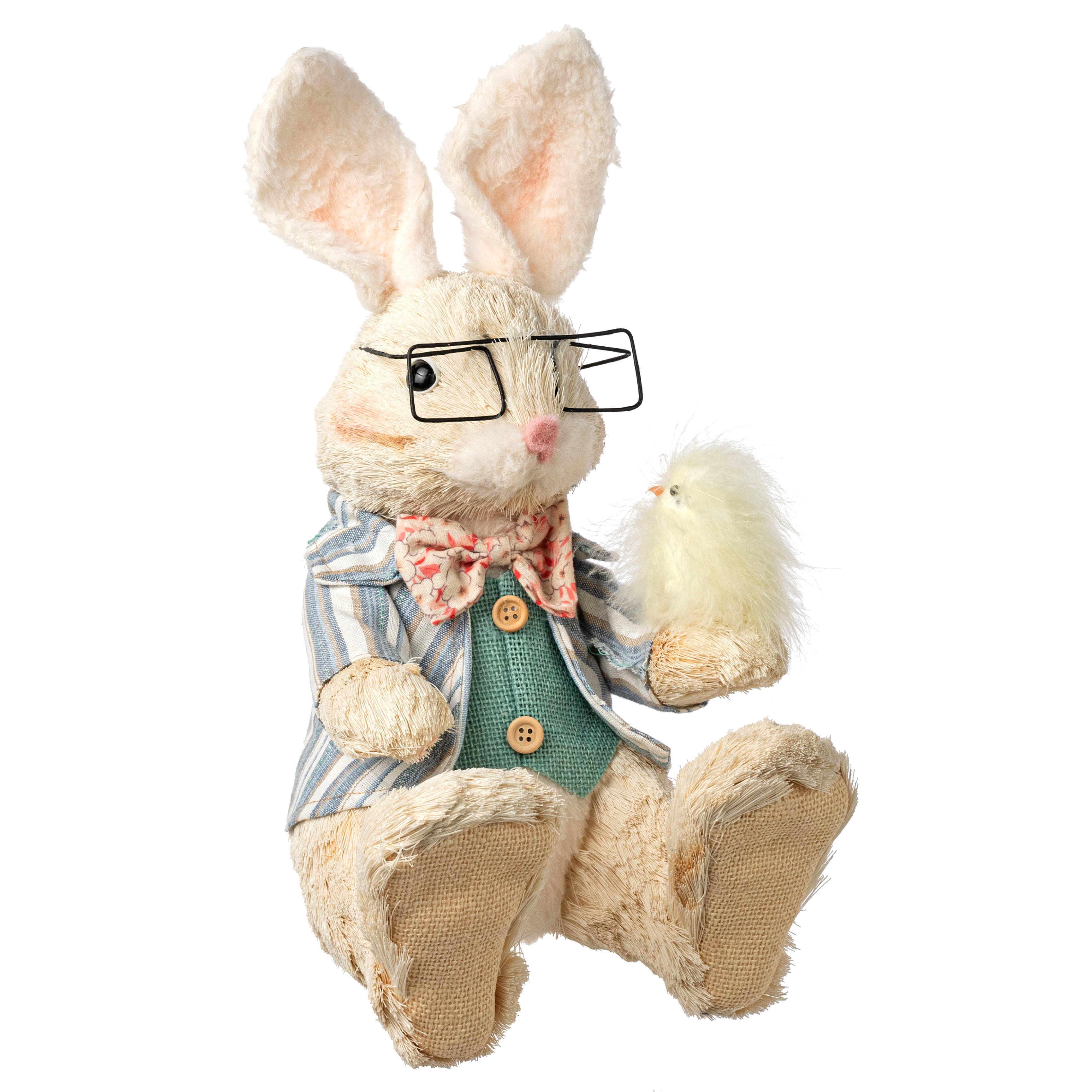 16" Eyeglasses Easter Bunny Tabletop Decoration