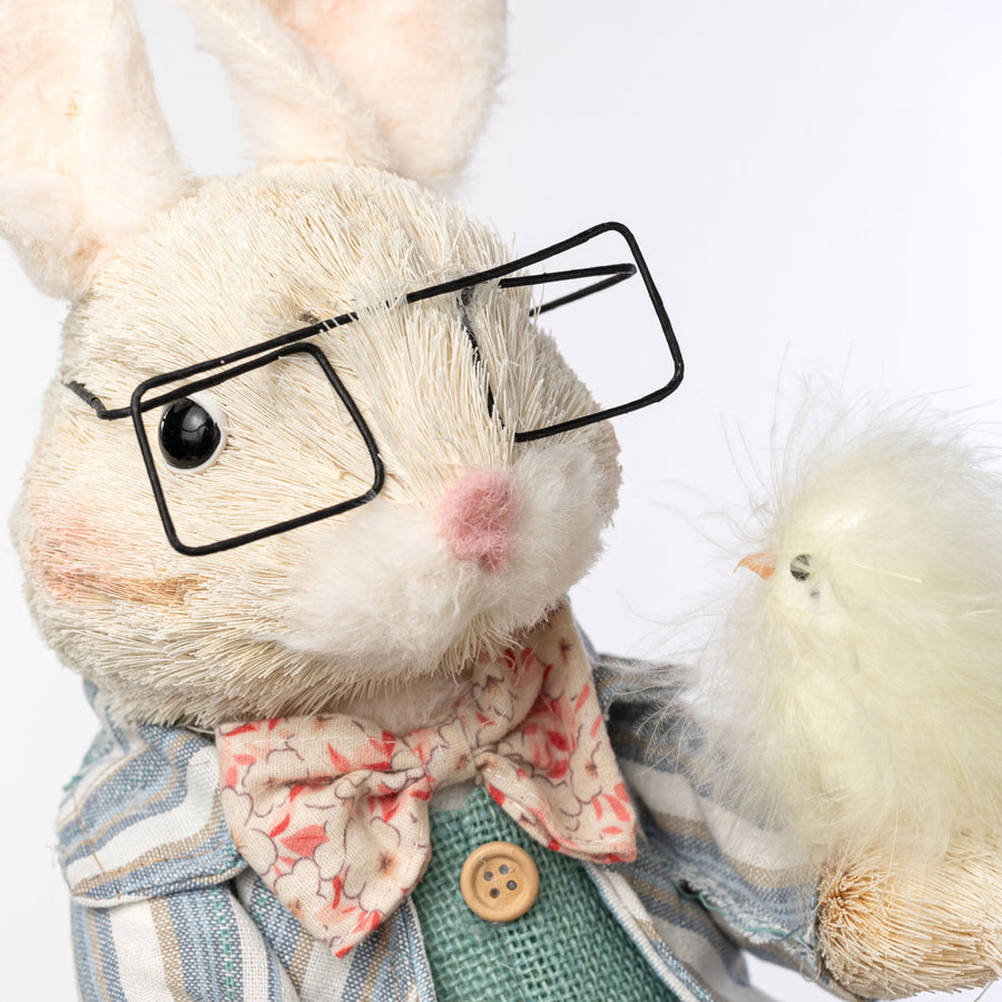 16" Eyeglasses Easter Bunny Tabletop Decoration