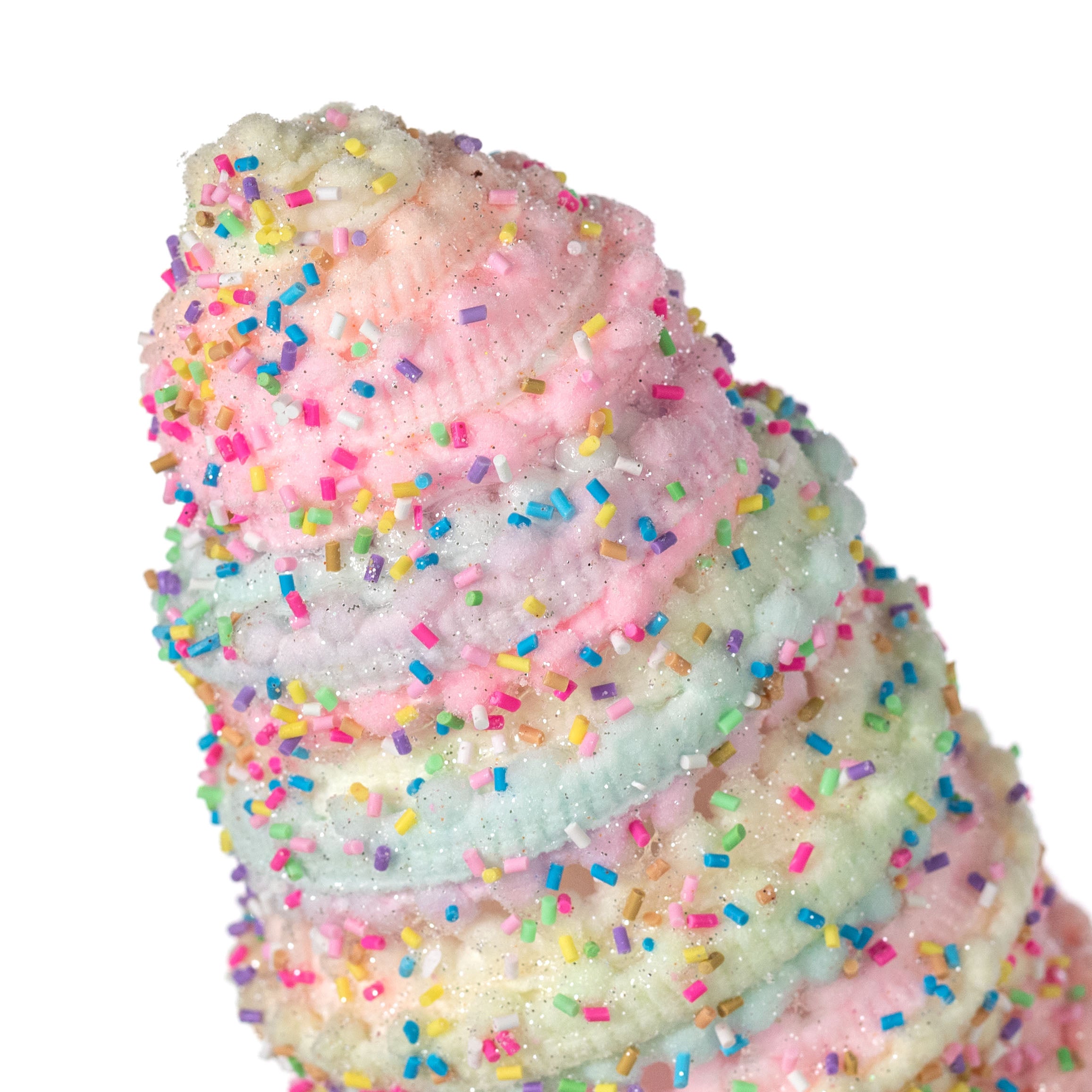 20" Puff Chenille Sprinkle Ice Cream Pick: Pastel