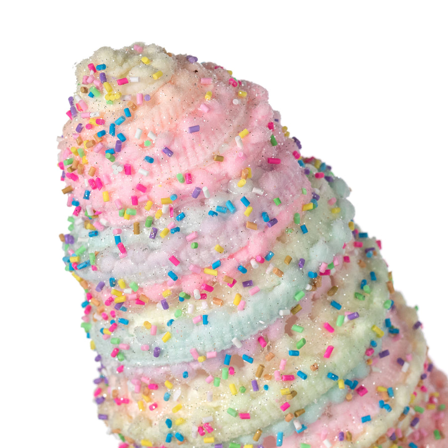 20" Puff Chenille Sprinkle Ice Cream Pick: Pastel