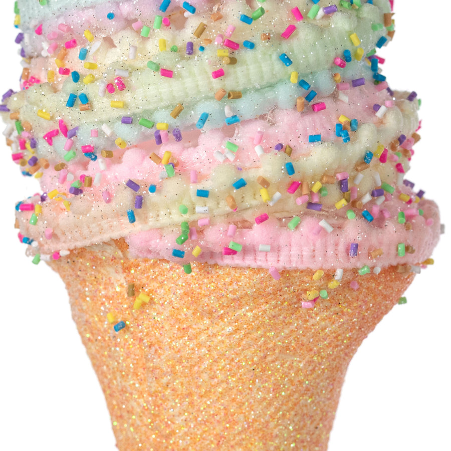 20" Puff Chenille Sprinkle Ice Cream Pick: Pastel
