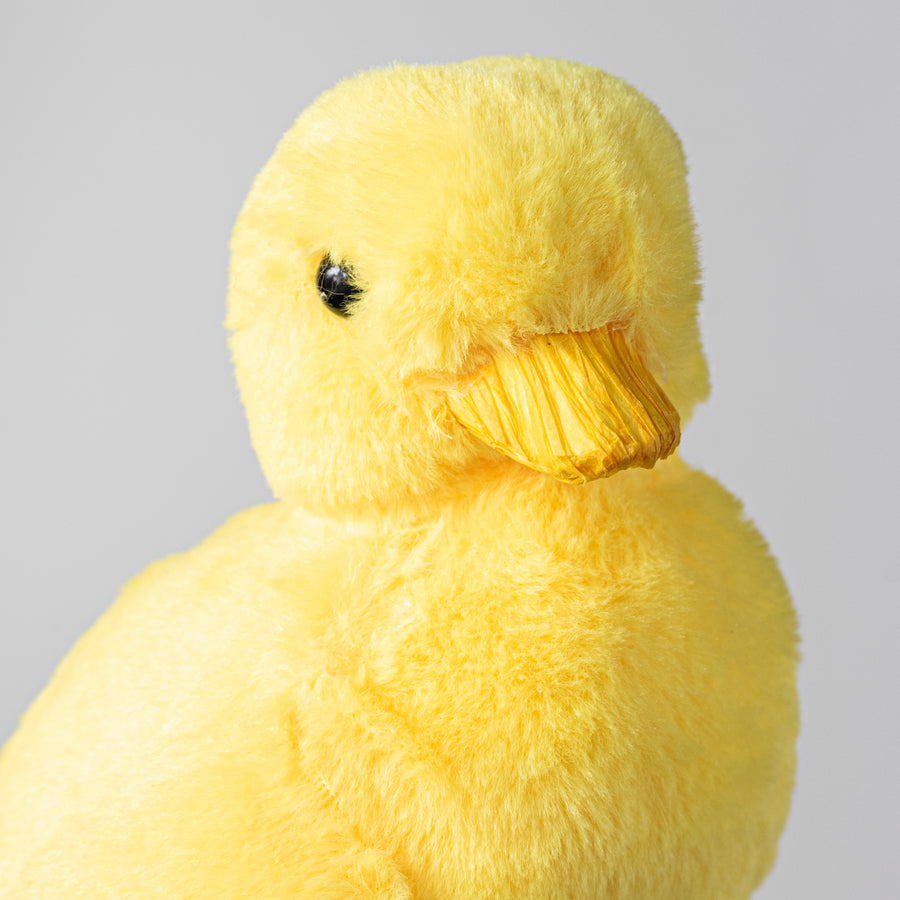 8" Faux Fur Standing Duckling Decoration