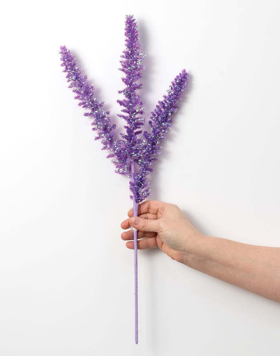 18" Foil Sea Coral Spike Spray: Iridescent Purple