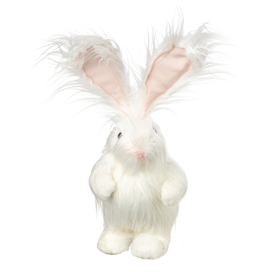 16" Faux Fur Standing Rabbit Decoration