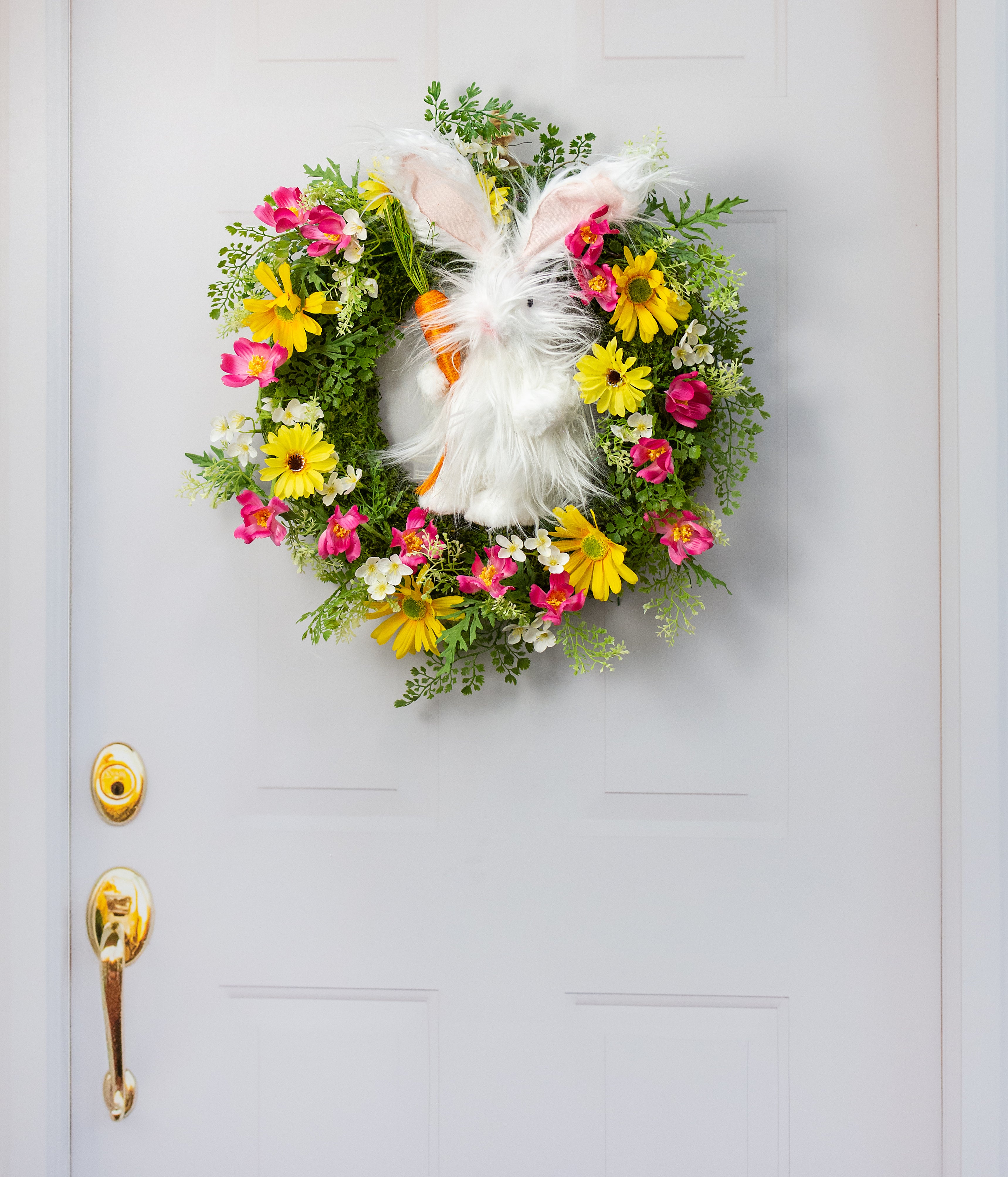 16" Faux Fur Standing Rabbit Decoration