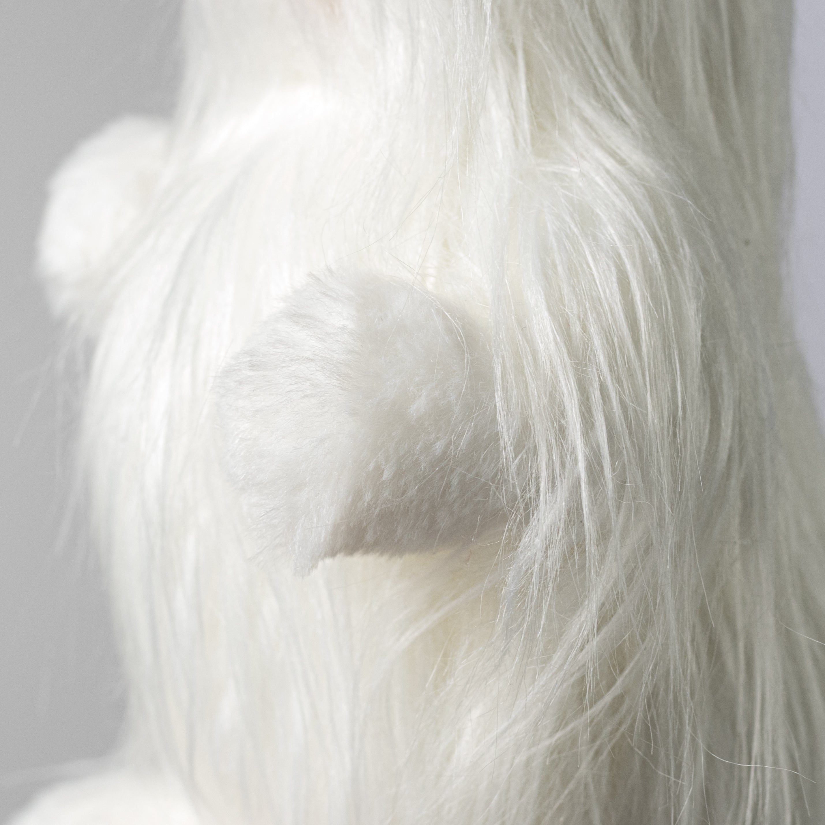 16" Faux Fur Standing Rabbit Decoration