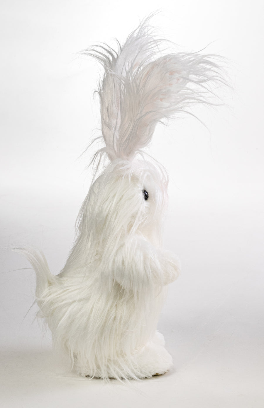 16" Faux Fur Standing Rabbit Decoration