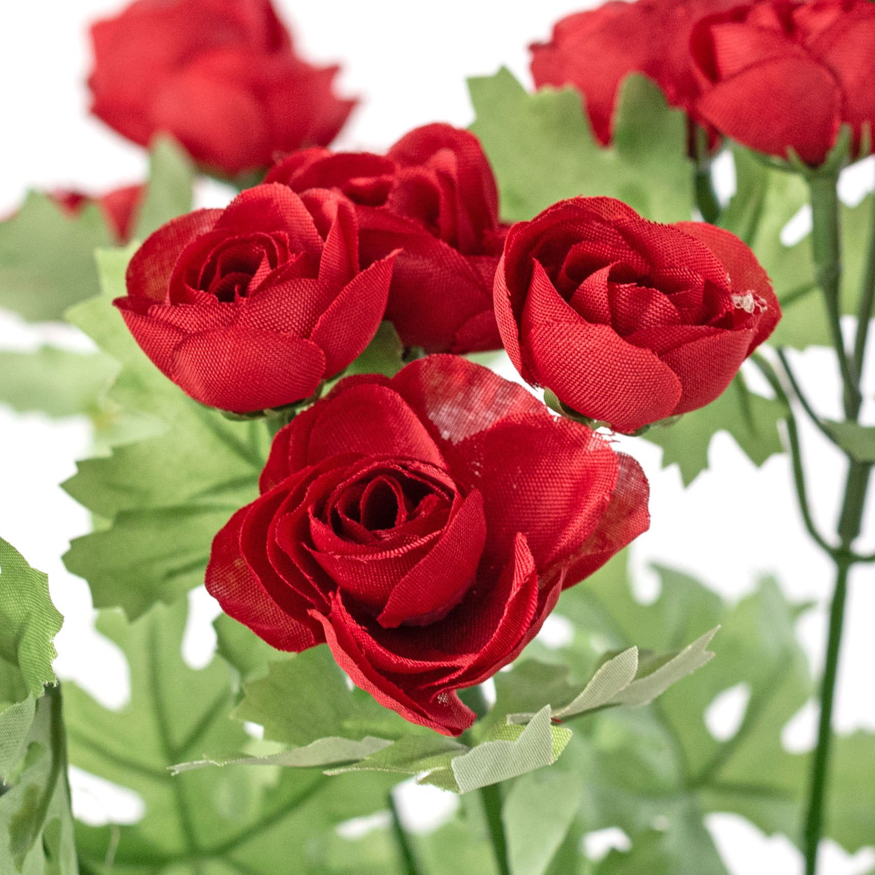 16" Mini Ranunculus Bush: Red (9 Stem)
