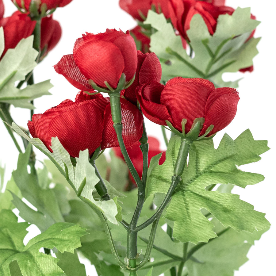 16" Mini Ranunculus Bush: Red (9 Stem)