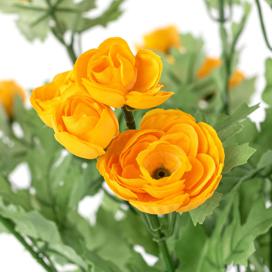 16" Mini Ranunculus Bush: Golden Yellow (9 Stem)