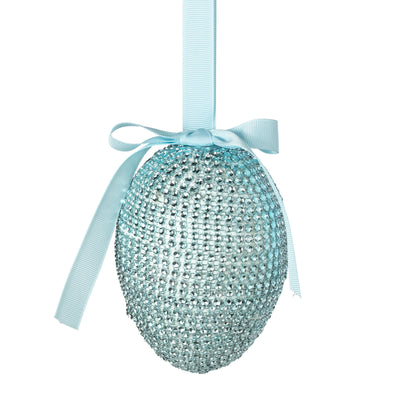 5" Bling Easter Egg Ornament: Blue
