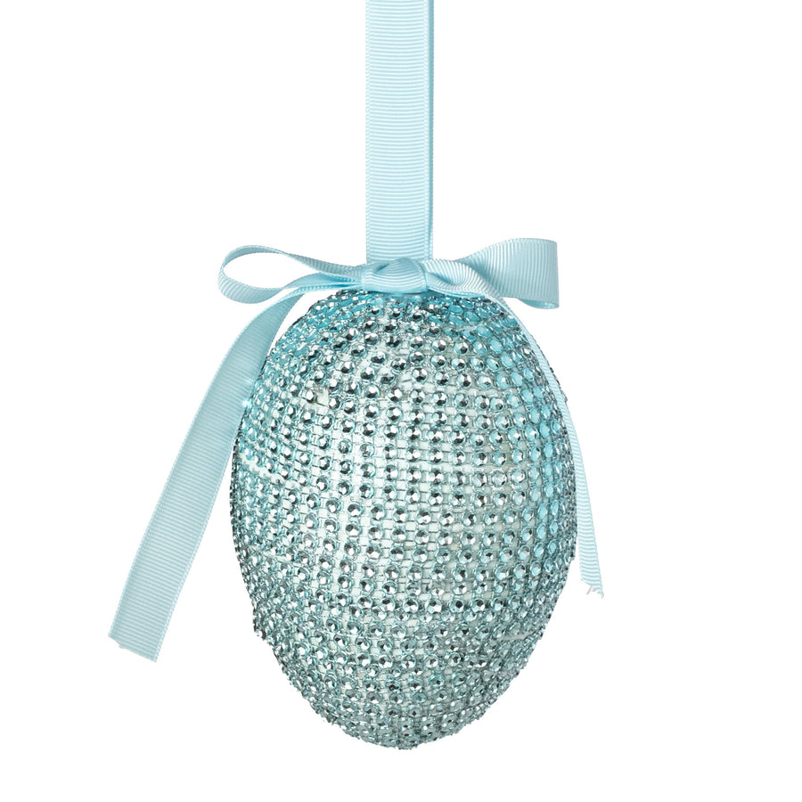 5" Bling Easter Egg Ornament: Blue