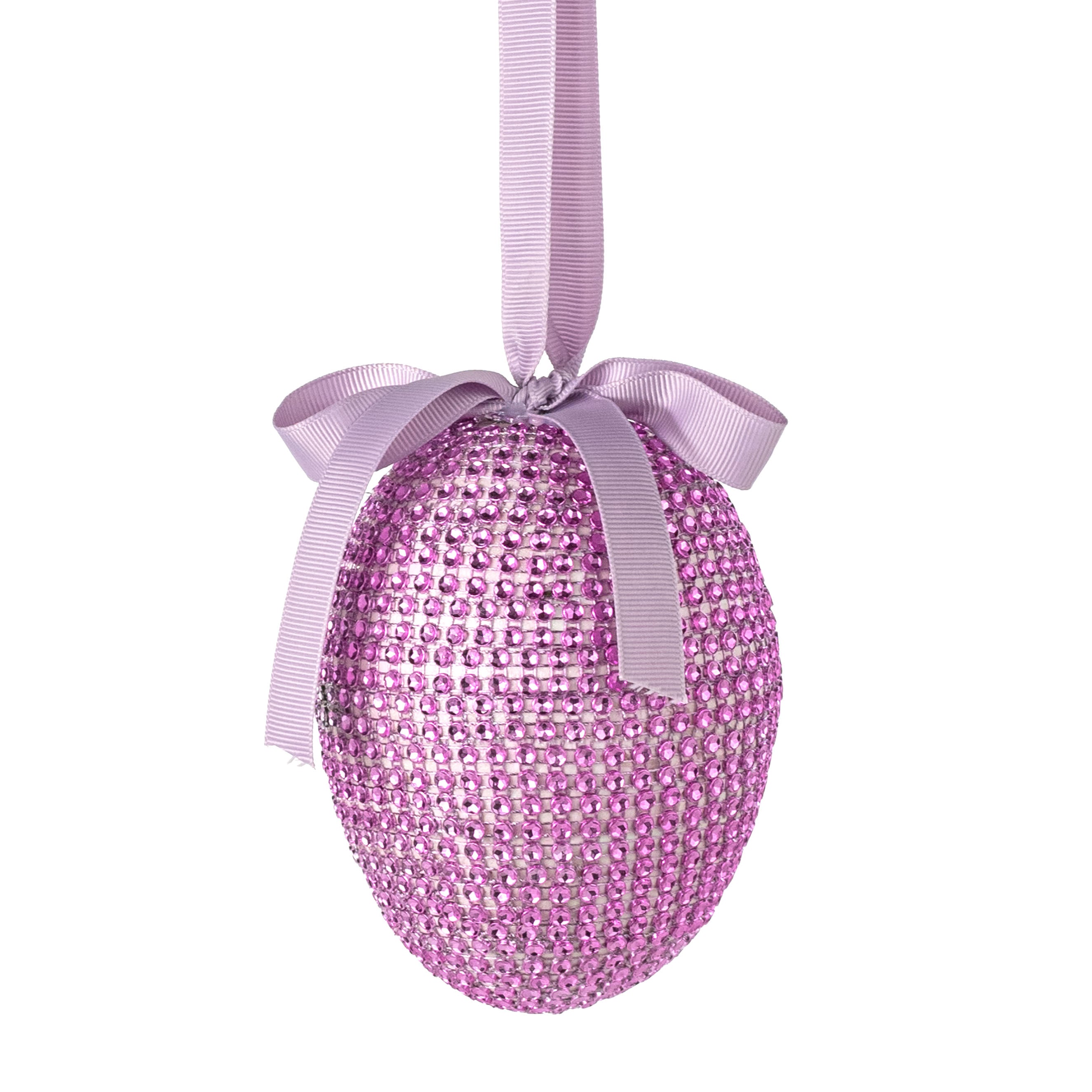 5" Bling Easter Egg Ornament: Lavender Purple