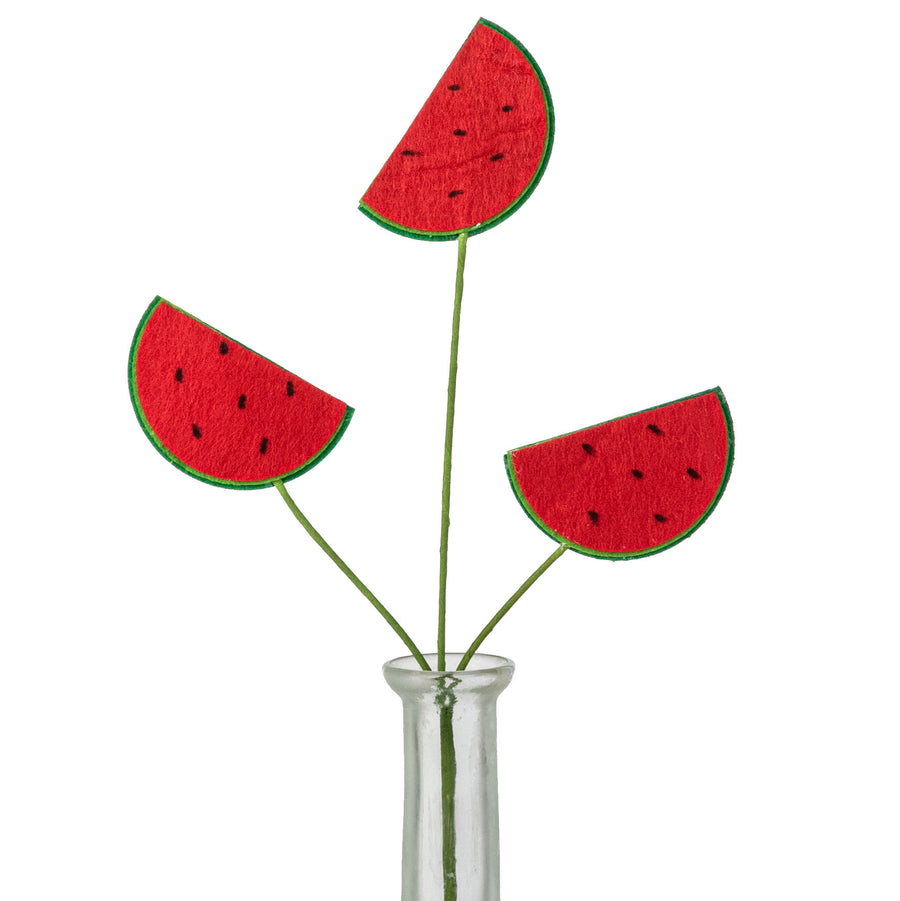 12" Felt Watermelon Slices Pick