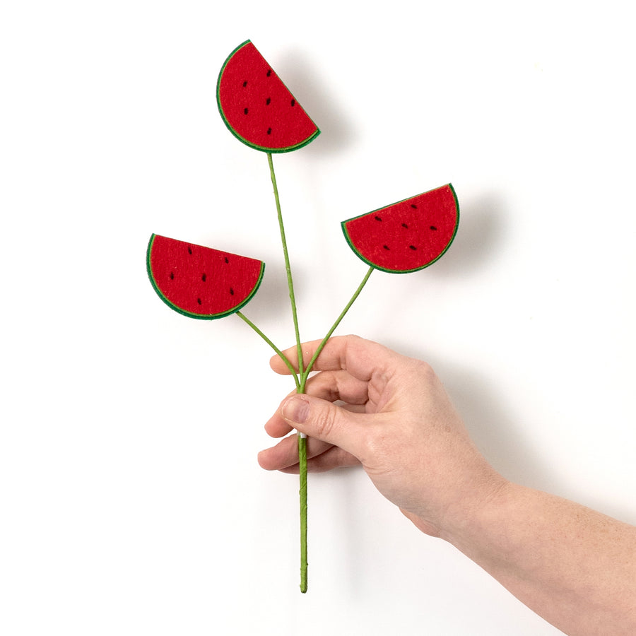 12" Felt Watermelon Slices Pick