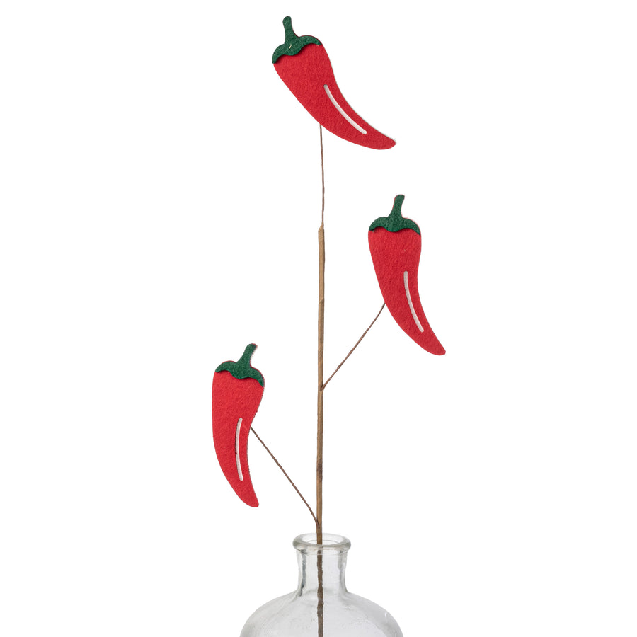 30" Felt Chili Peppers Spray