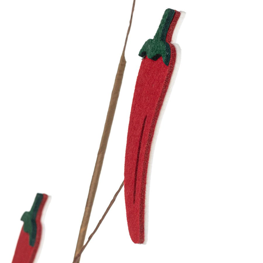 30" Felt Chili Peppers Spray