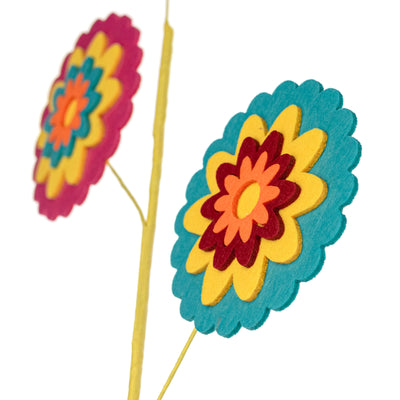 30" Felt Fiesta Flowers Spray