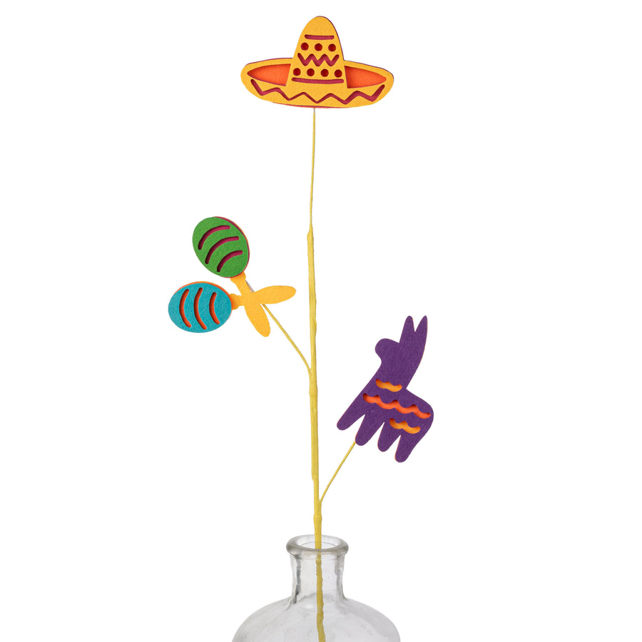 30" Felt Fiesta Icons Spray
