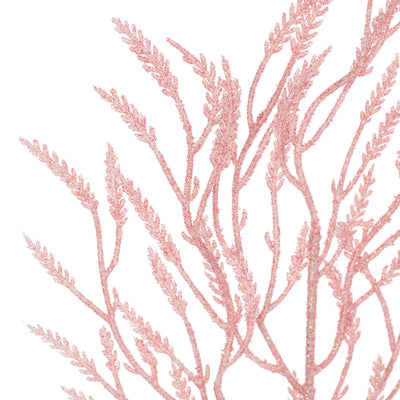 28" Glittered Wild Twigs Spray: Iridescent Coral Pink