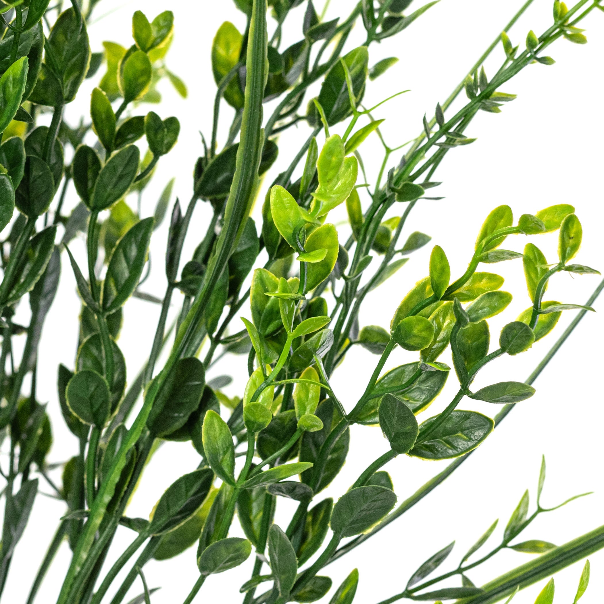 19" Plastic Mixed Leaves Greenery Bush (9 Stem)