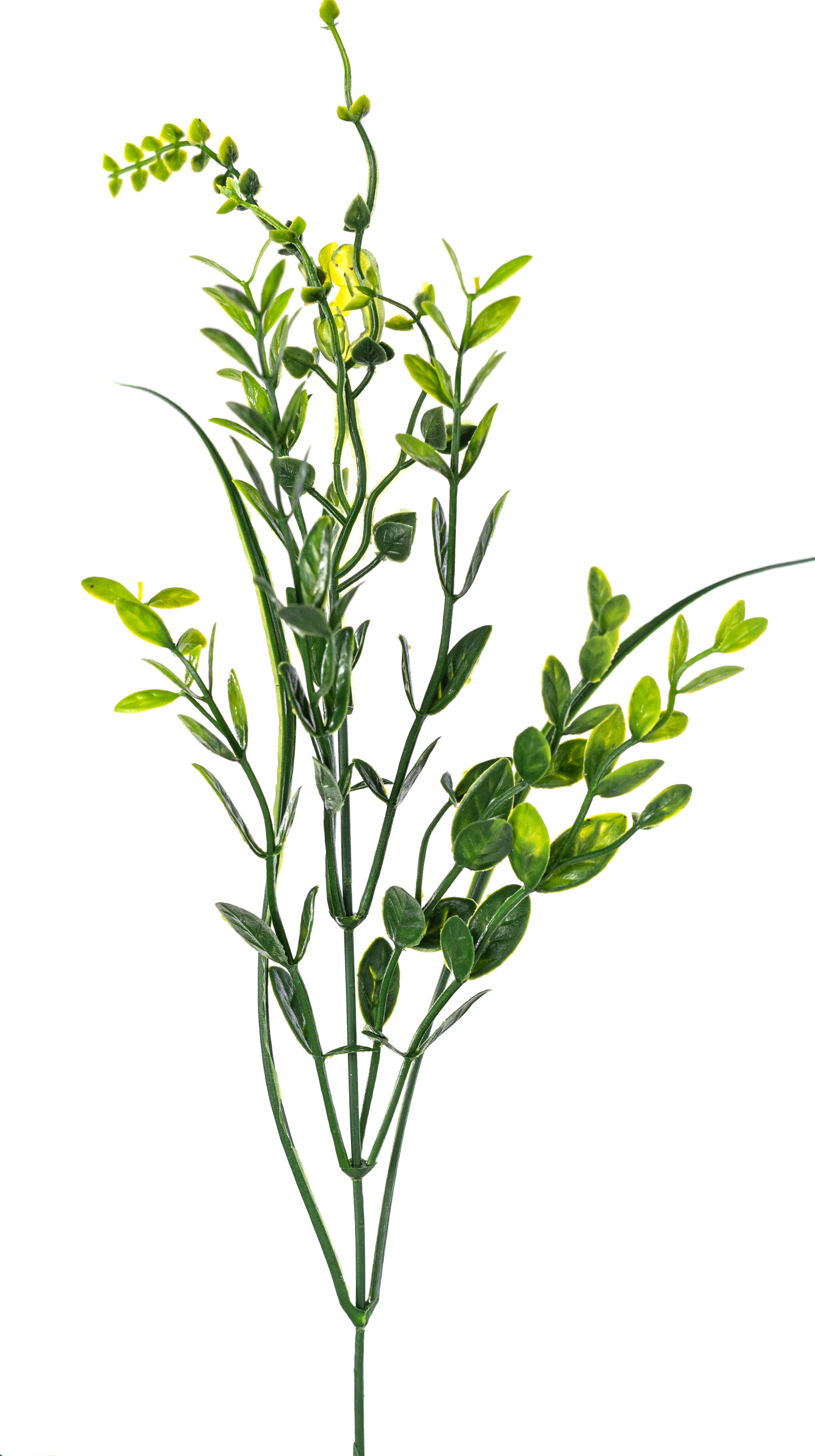 19" Plastic Mixed Leaves Greenery Bush (9 Stem)