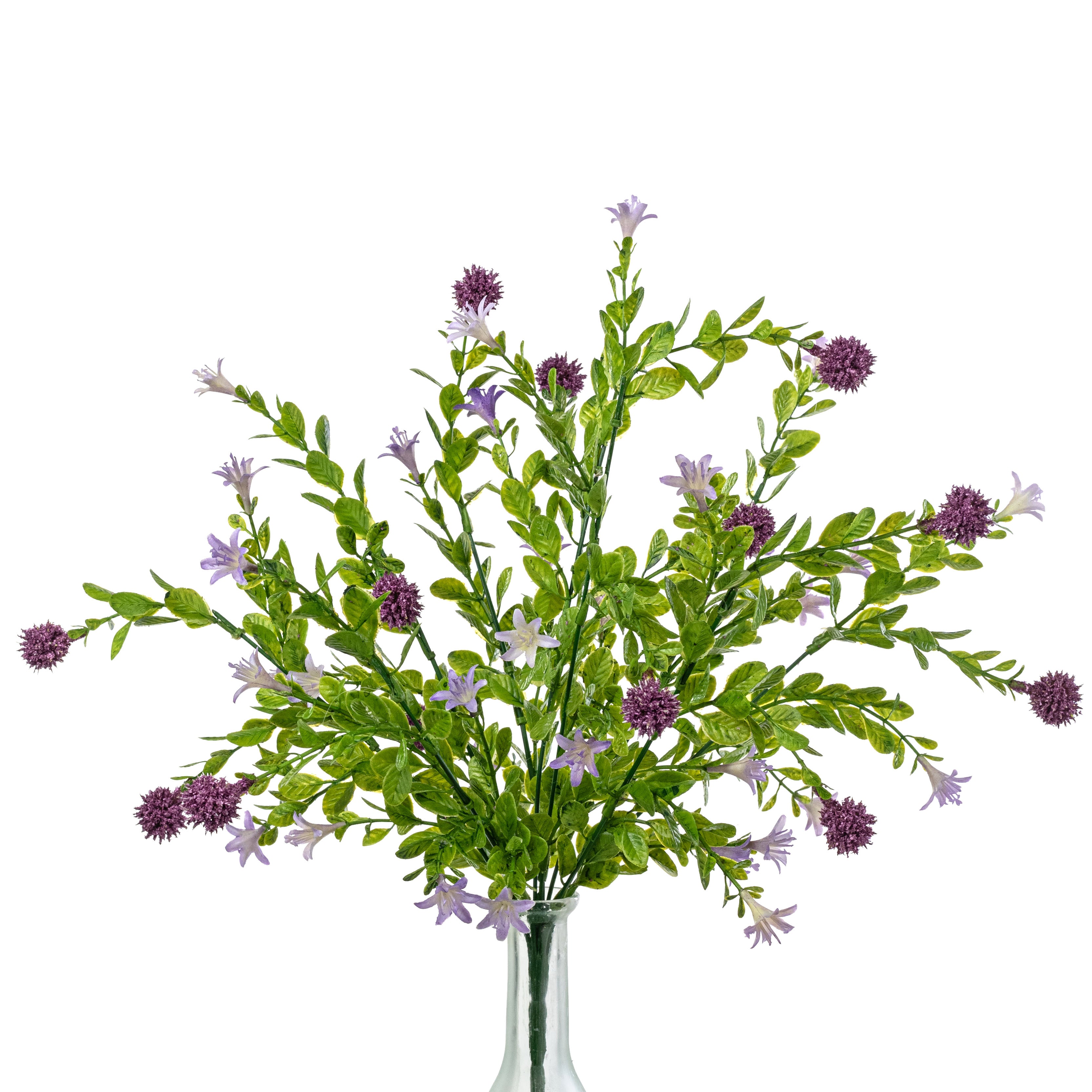 19" Thistle Bush: Purple & Lavender (9 Stem)