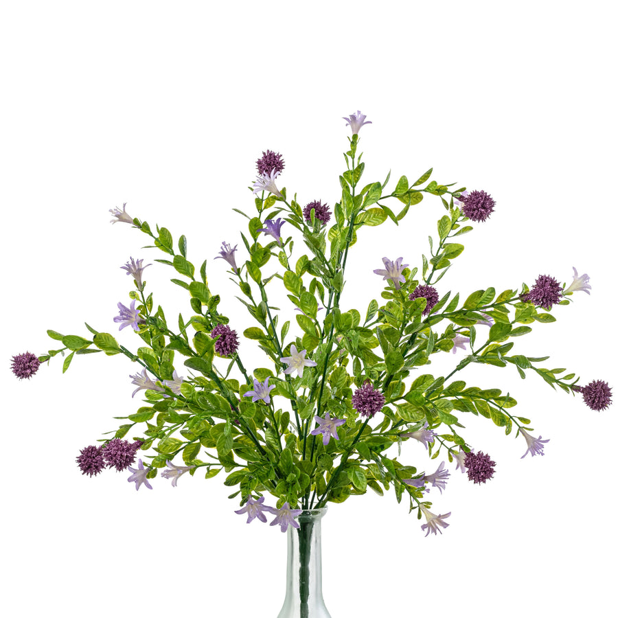 19" Thistle Bush: Purple & Lavender (9 Stem)