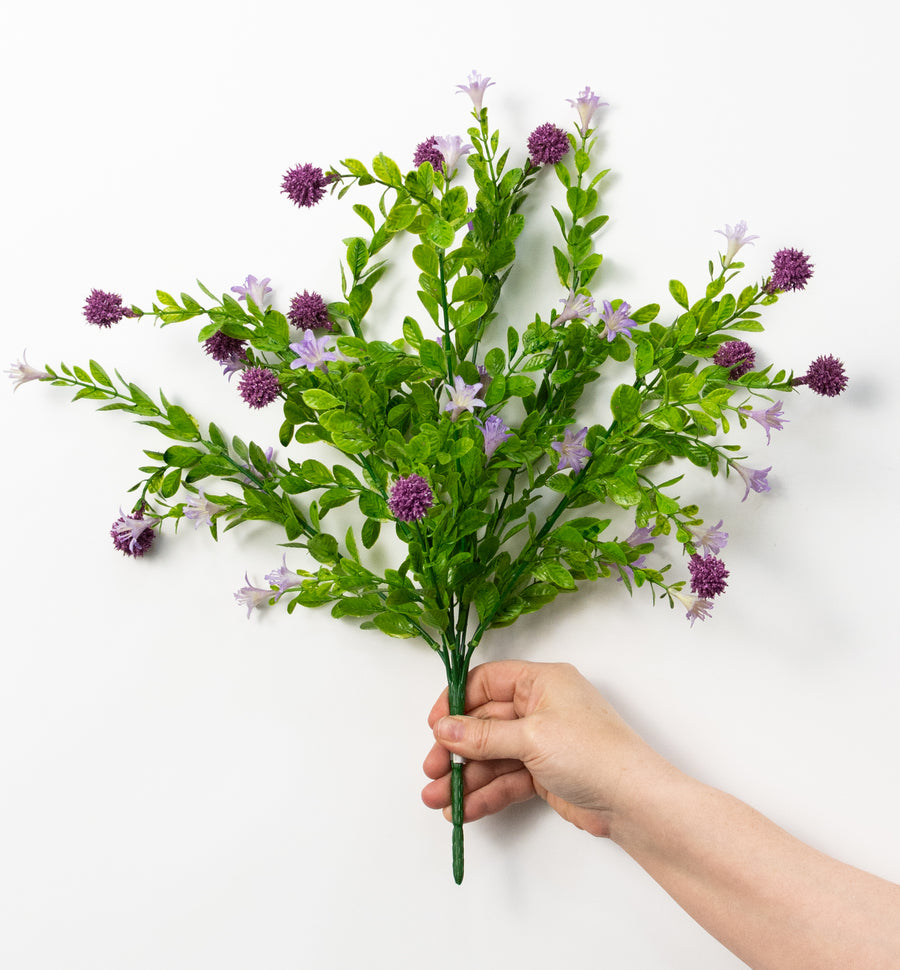 19" Thistle Bush: Purple & Lavender (9 Stem)