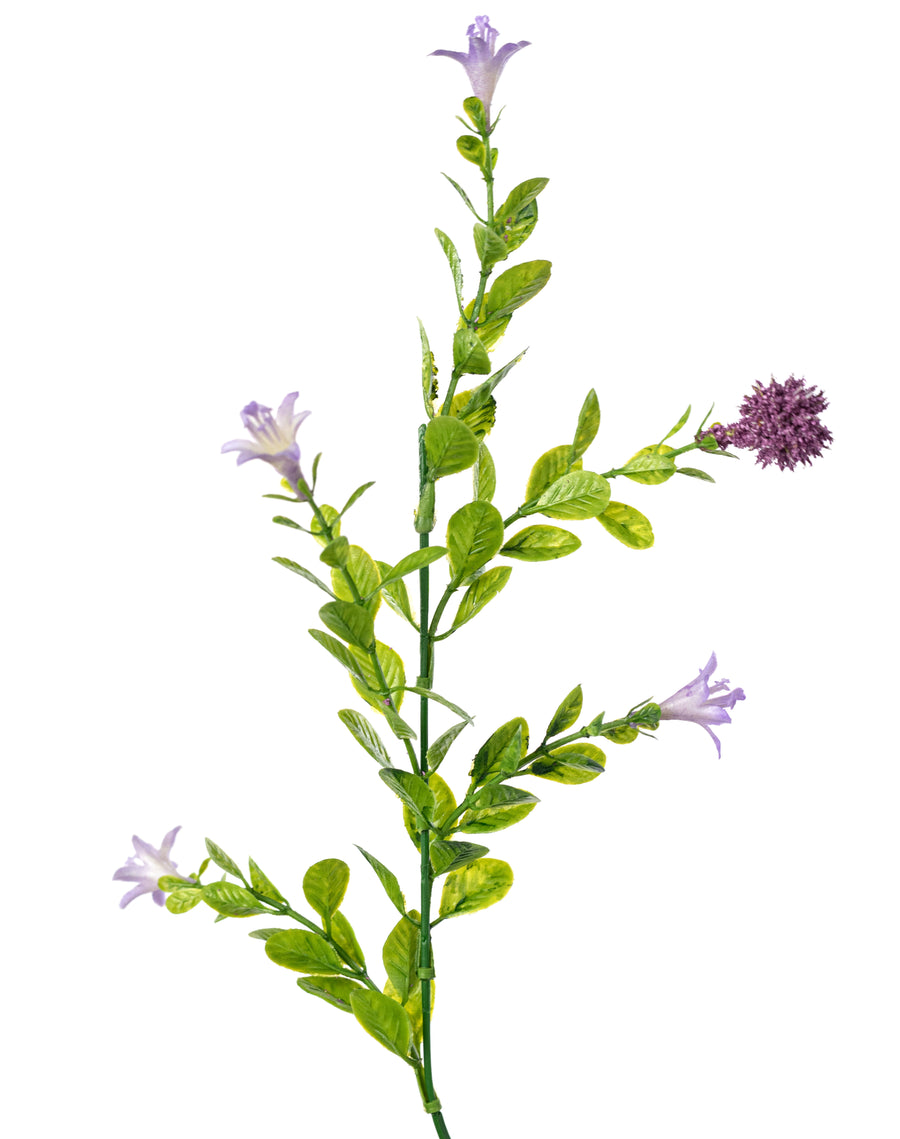 19" Thistle Bush: Purple & Lavender (9 Stem)