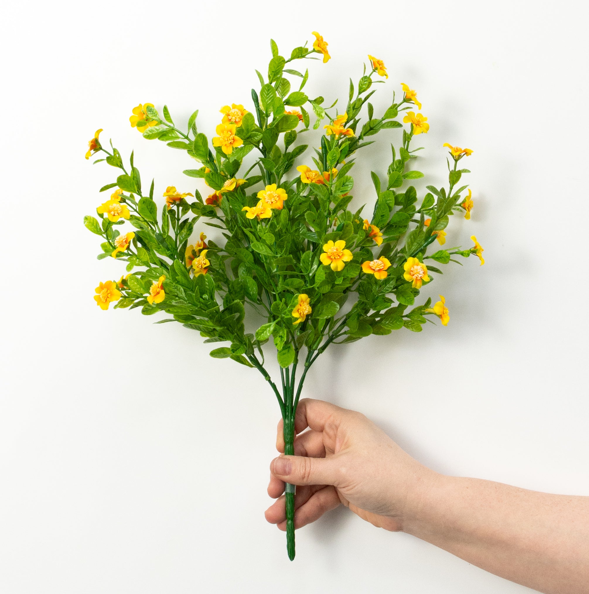 17" Small Flower Filler Bush: Yellow