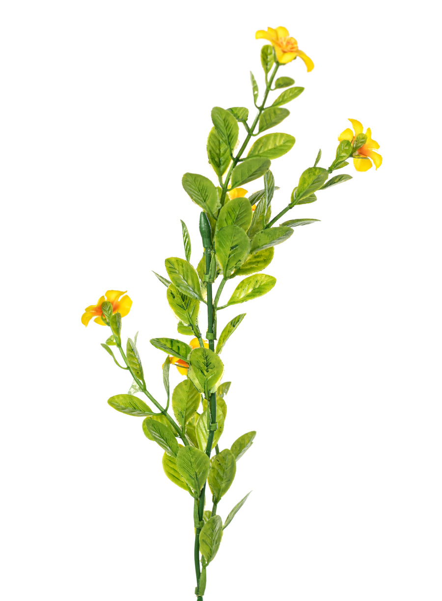 17" Small Flower Filler Bush: Yellow