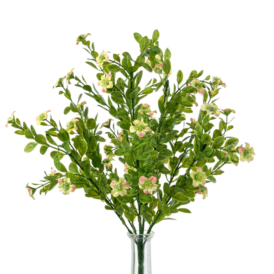 17" Small Flower Filler Bush: Green