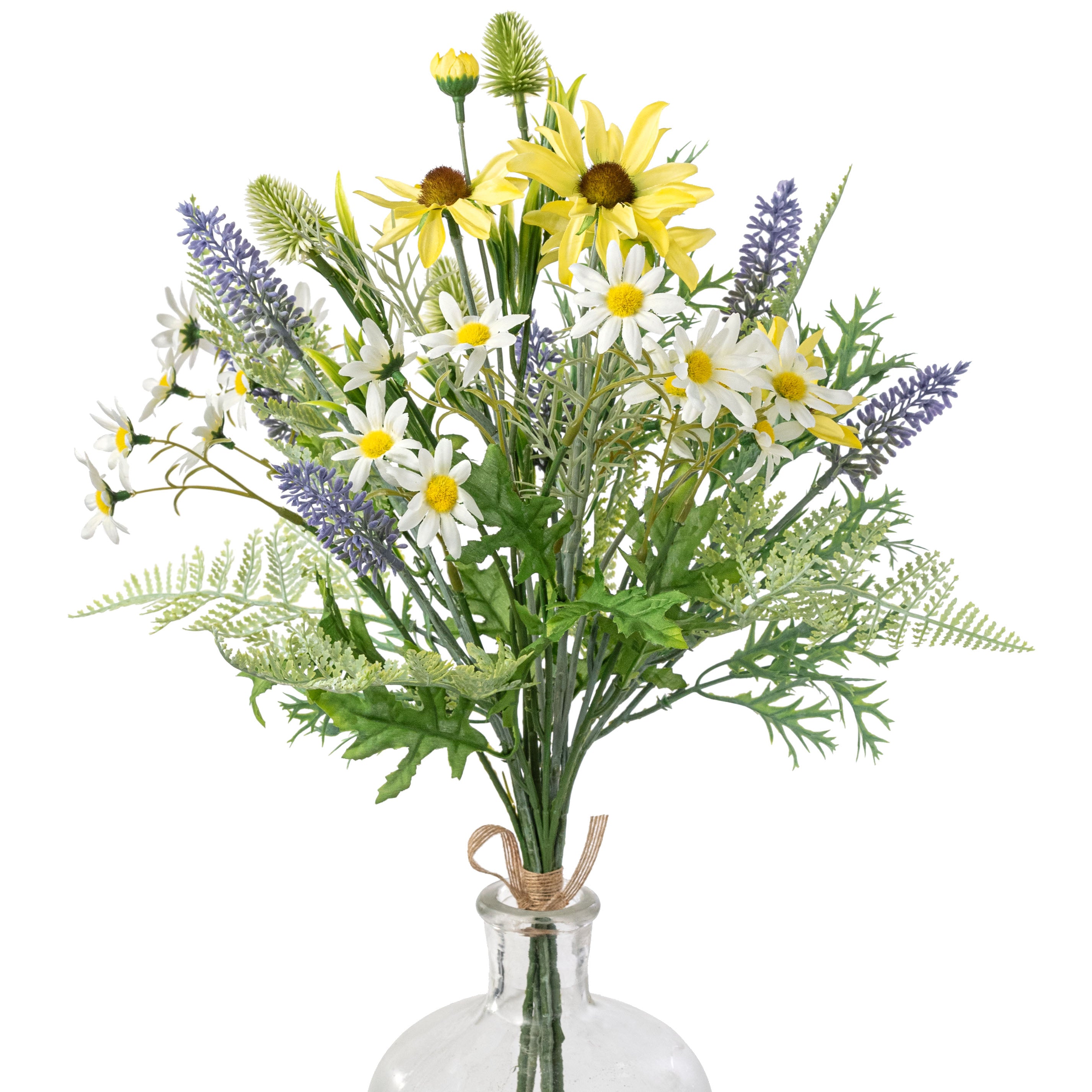 20" Mixed Daisies & Lavender Floral Bundle