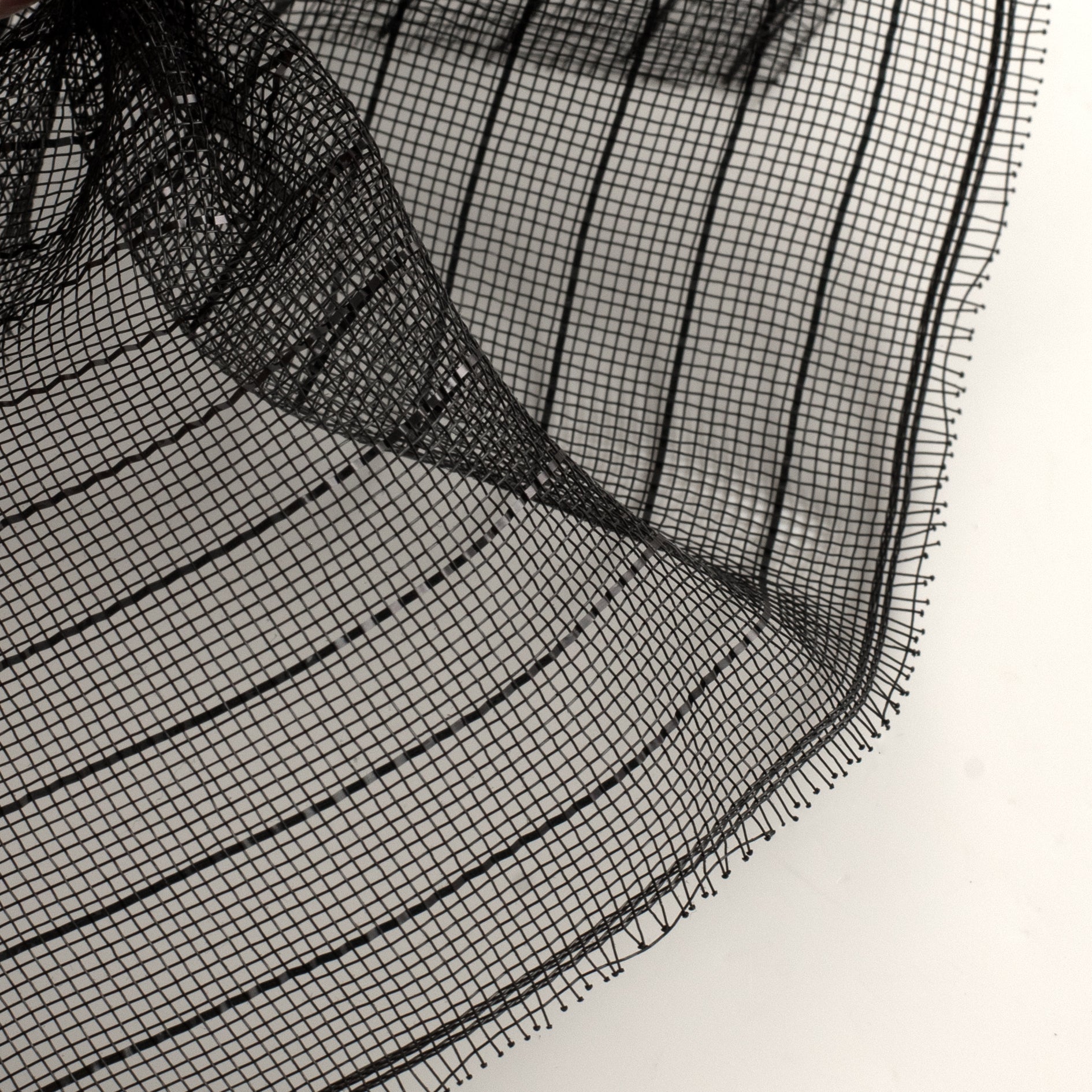 10.5" Square Pre-Cut Fine Weave Deco Mesh Sheets: Metallic Black (40)