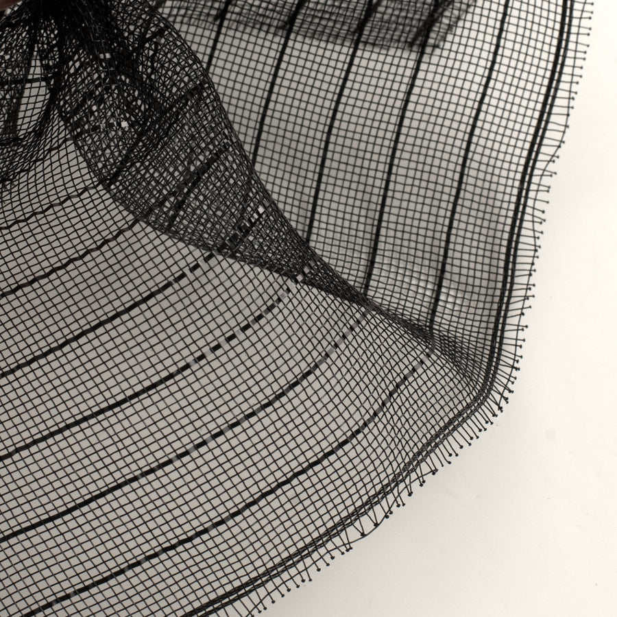 10.5" Square Pre-Cut Fine Weave Deco Mesh Sheets: Metallic Black (40)