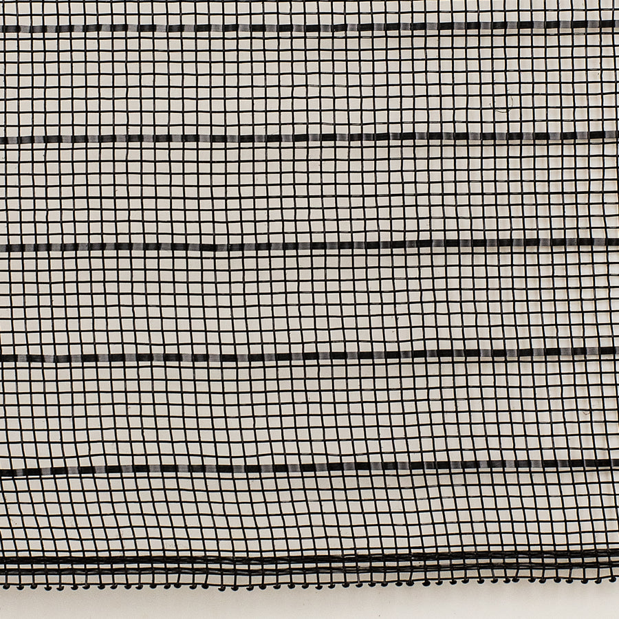 10.5" Square Pre-Cut Fine Weave Deco Mesh Sheets: Metallic Black (40)