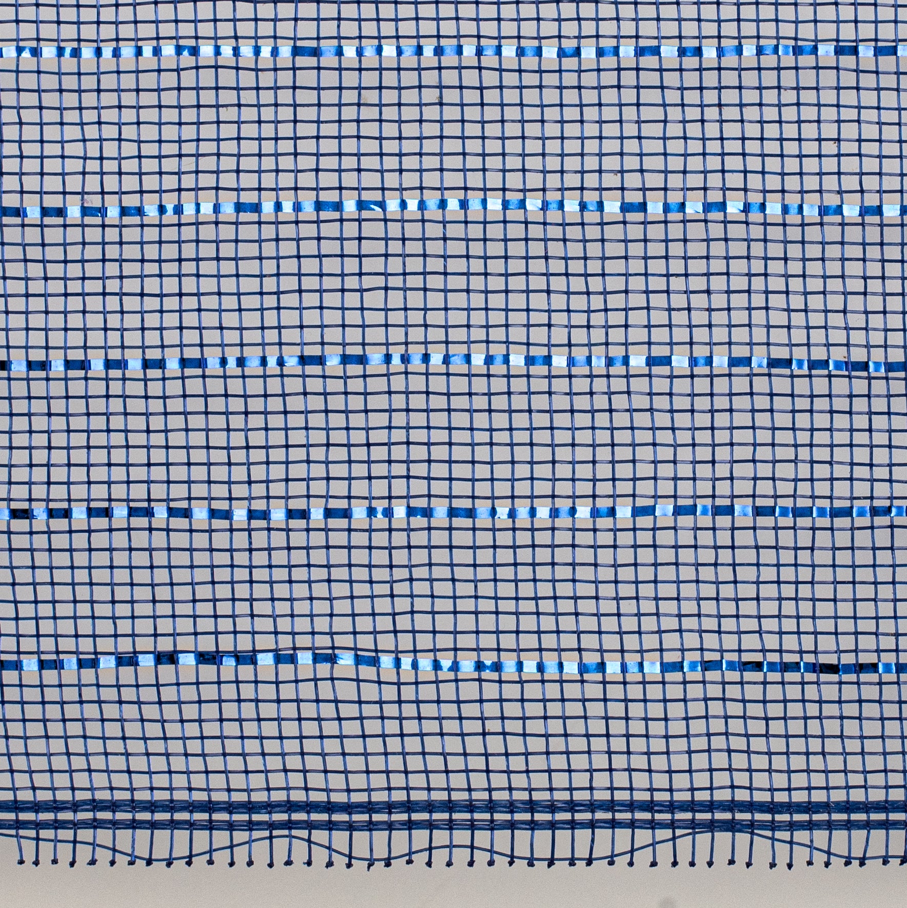 10.5" Square Pre-Cut Fine Weave Deco Mesh Sheets: Metallic Royal & Navy (40)