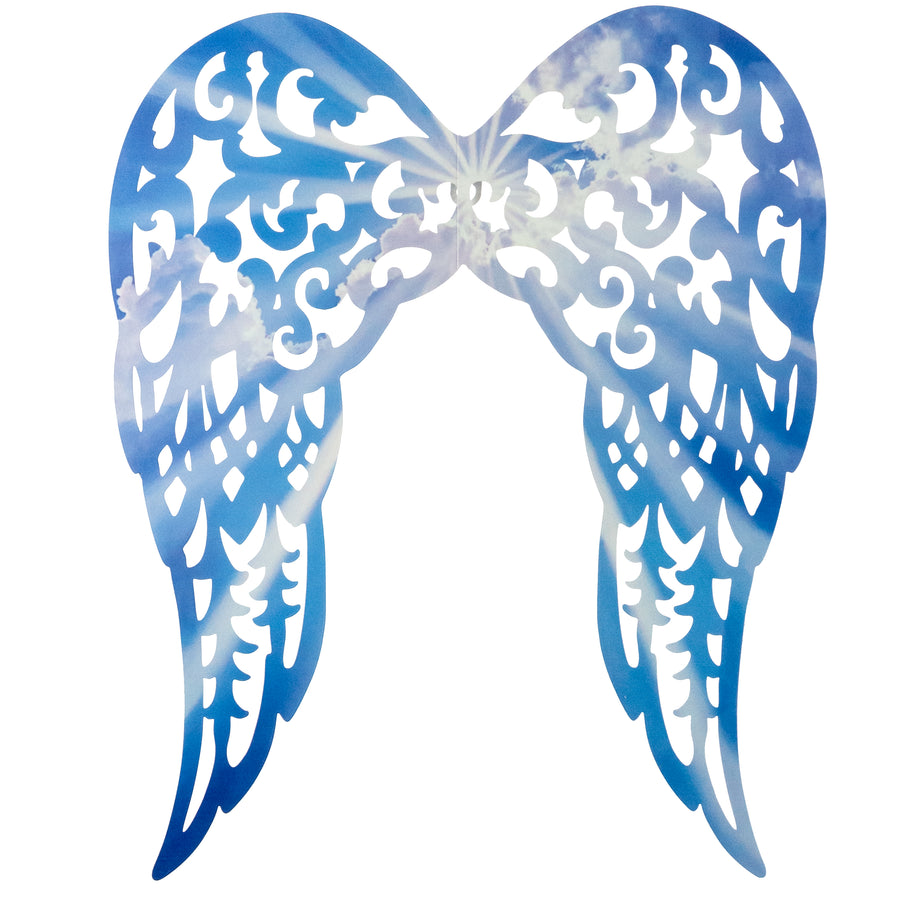 18" x 14.5" Filigree Angel Wings: Sky Design