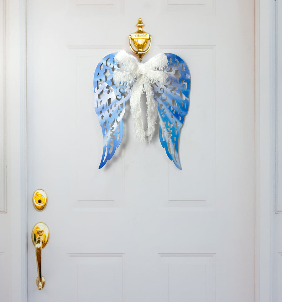 18" x 14.5" Filigree Angel Wings: Sky Design