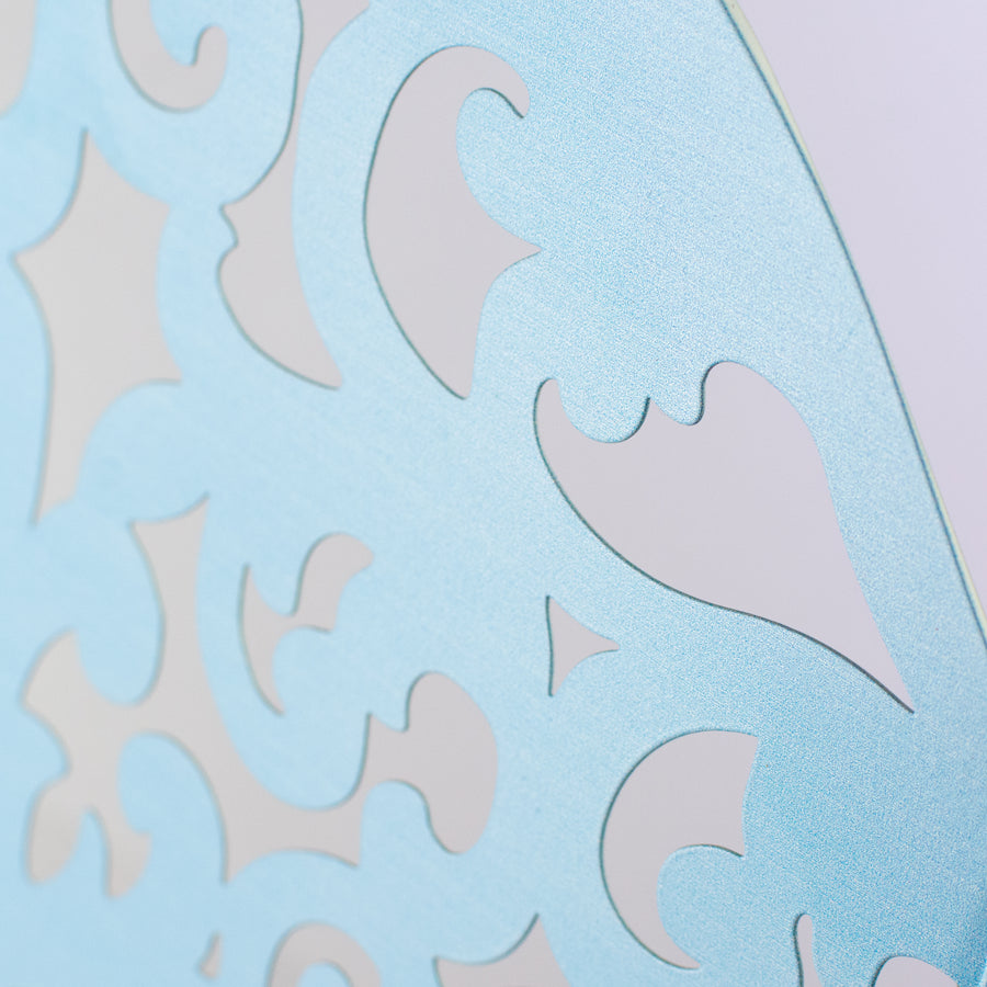 18" Filigree Angel Wings: Light Blue