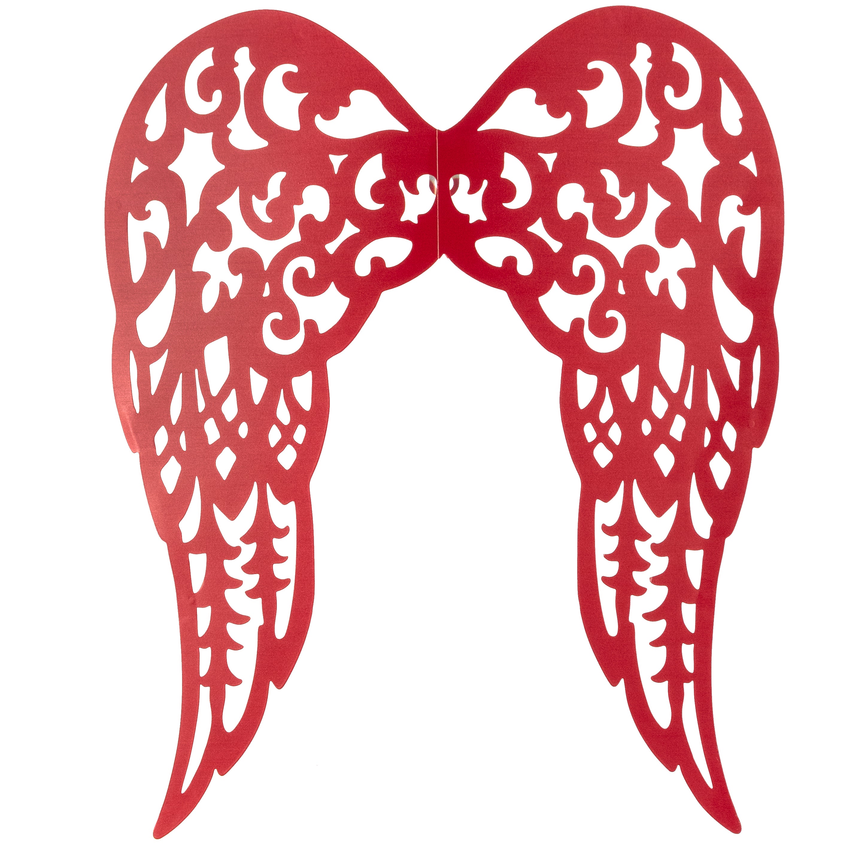 18" x 14.5" Filigree Angel Wings: Red