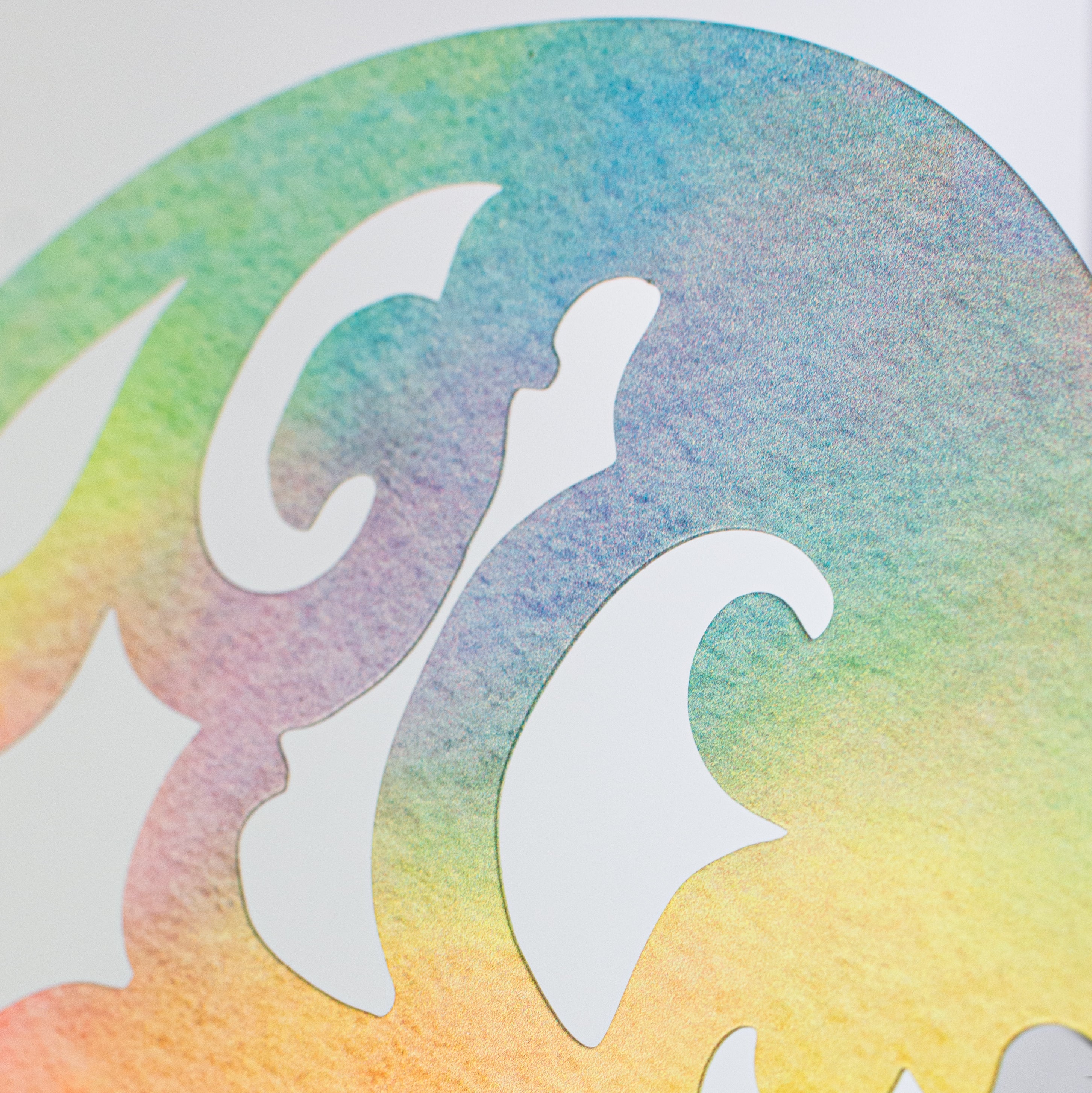 24" Filigree Angel Wings: Pastel Rainbow Ombré