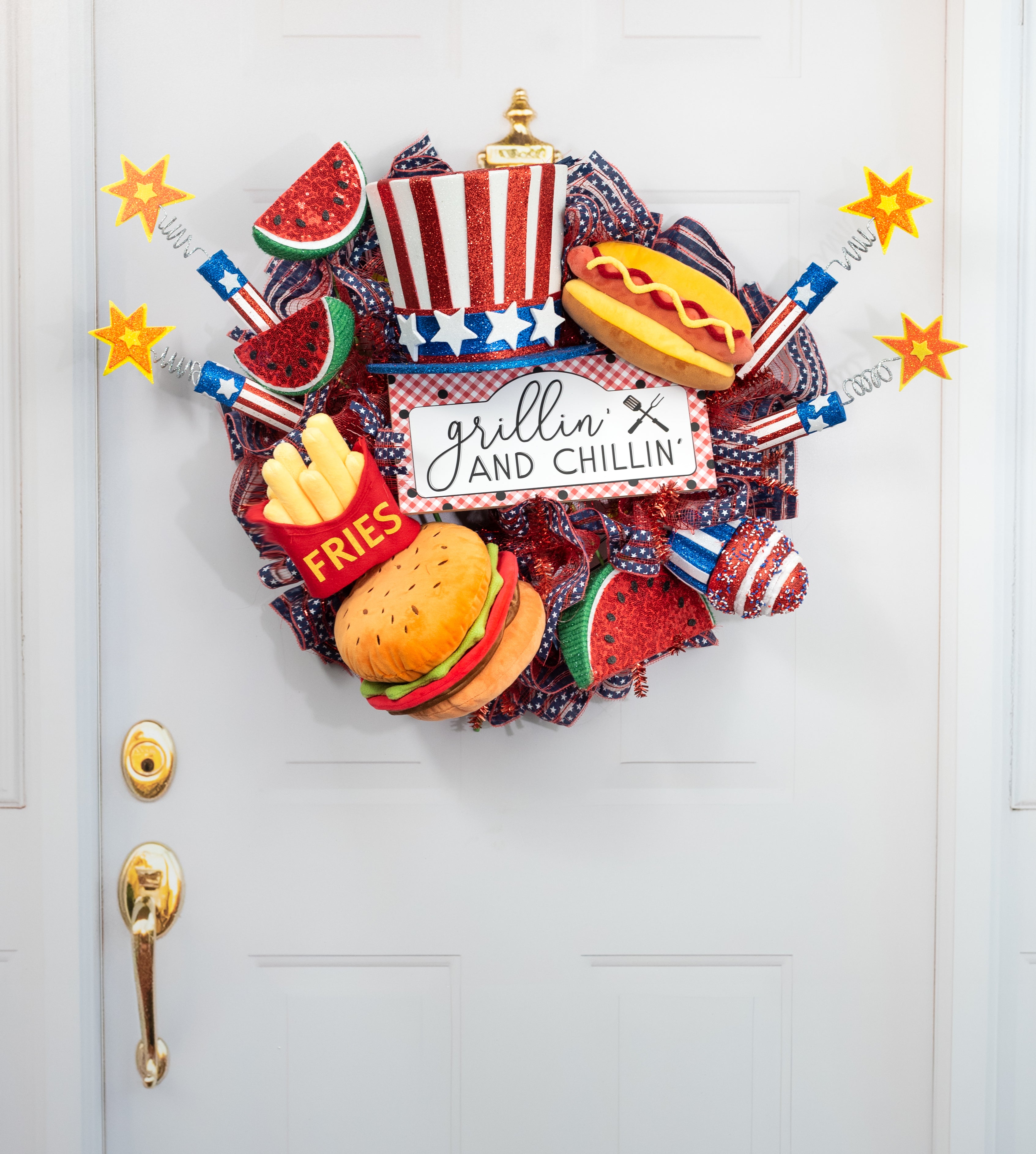 8" Plush Hamburger Decoration