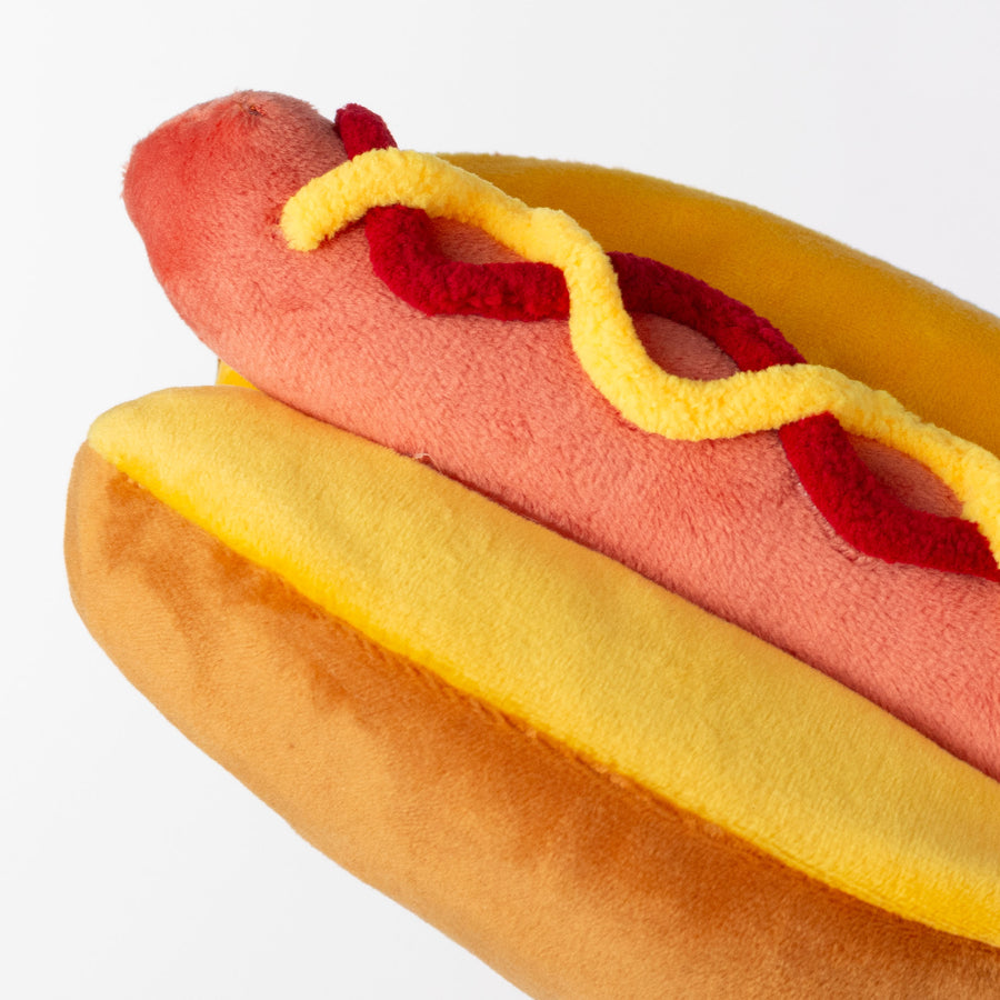 8" Plush Hot Dog Decoration