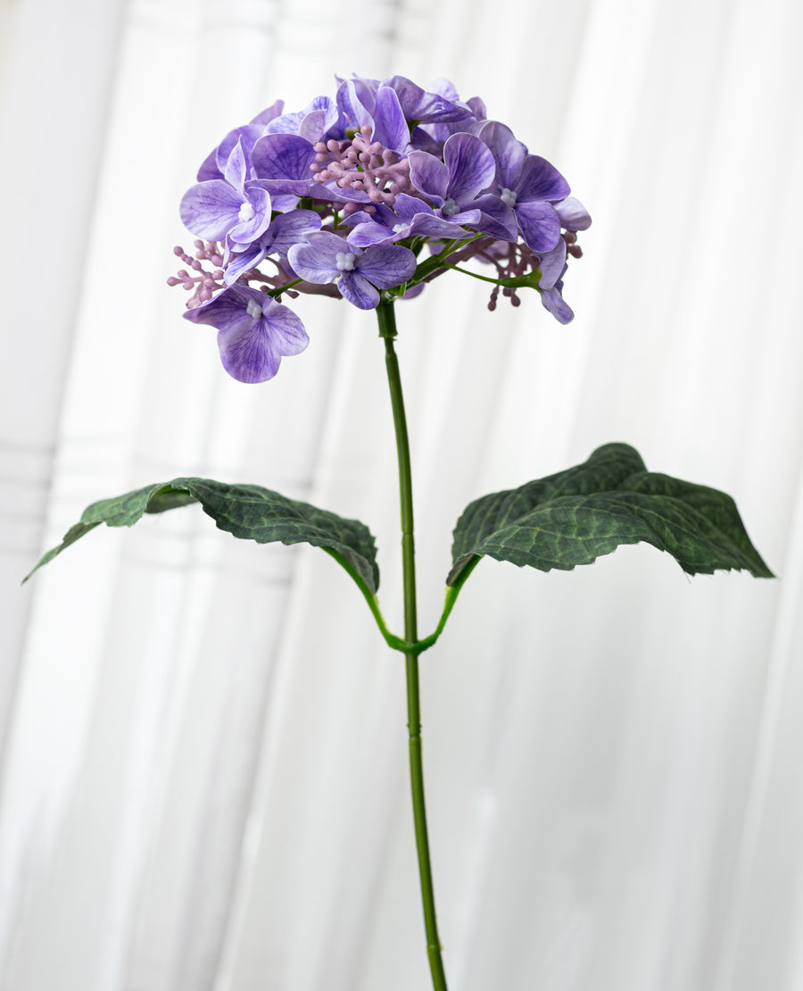 17" Hydrangea Bush: Lavender Purple (5 Stem)